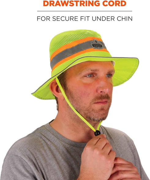 Ergodyne unisex adult Hi-vis Ranger Sun Hat, Lime, Large-X-Large US...