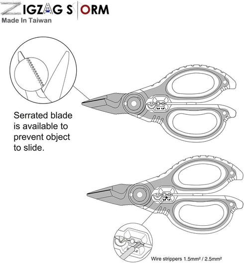 6" Stainless Heavy Duty Professional Electrician Scissors Aluminium Copper Soft Cable Made In Taiwan...