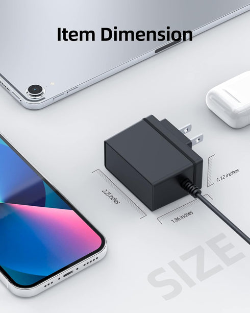DC 5V 2A Power Cord Supply 10W AC/DC Charger Fit for Bluetooth Speaker, Baby Monitor, Graco Swing, Tablet, Camera and More DC 5v Devices Adapter M...