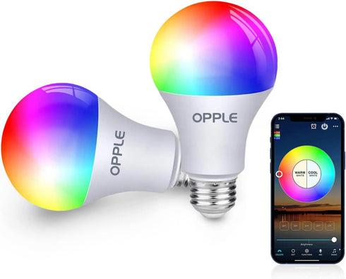 Smart Light Bulbs, WiFi Bluetooth Dimmable LED RGB Light Bulbs, Full Color Changing Light Bulb Smart Light Bulbs Compatible with Alexa & Google As...