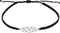 AeraVida Celtic Infinity Knot Rope Sterling Silver Charm on Black Adjustable Bracelet...