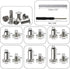 110 Sets 6 Sizes Chicago Screws Assorted Kit Flat Head Stud Screws Metal Leather Rivets Leather Craft Screw Studs Screw Rivets for DIY Craft...