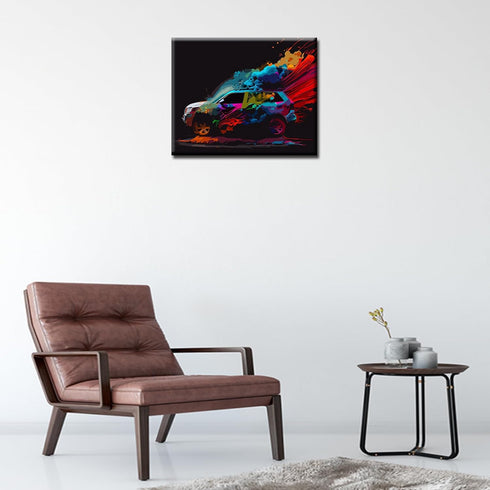 Paint by Numbers Kits 16x20 Canvas DIY Oil Painting for Students,Adults Beginner with Brushes & Acrylic Pigment-Sports Car Lovers Art Painting(Fra...