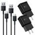 2-Pack Adaptive Fast Charging Wall Charger and 6.6-Feet USB Type C Data Cable Kit Compatible with Samsung Galaxy S22/S21/S20/S10/S9/S8/Note 20/Not...