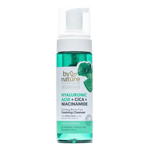 By Nature Foaming Cleanser with Hyaluronic Acid + Cica - Hydrating Face Cleanser For Bright and Fresh Skin - Skincare from New Zealand - 5 fl.oz...