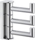 Angle Simple Swivel Towel Hook Polished Chrome, 304 Stainless Steel 3-Arm Robe Hook Bath Towel Hanger, Folding Coat Hook Wall Mounted, 3-Hook Towe...