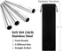 Reusable Stainless Steel Drinking Straws, 20 Pcs 4 Size - 6.3'' 7.1'' 8.5'' 10.5'', BPA Free Long Short Smoothie Drinking Curved Bent Straws with ...