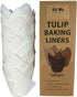 150-Pack Nordic Paper White Tulip Muffin Liners - Odorless, Non-toxic, Grease-Resistant, White Cupcake Baking Cups for Standard Size Muffin Pans f...
