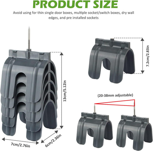 Outlet Marker for Drywall Installation Easy Drywall Marking Tool for Electrical Outlets Electric Wire Protection Made with Strong ABS Plastic No M...