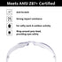 ROAR Men's Flexible Safety Glasses, Clear, 12 Pairs Per Box, ANSI Z87+ Certified, UV Protection, Comfortable, Durable, Impact Resistant...