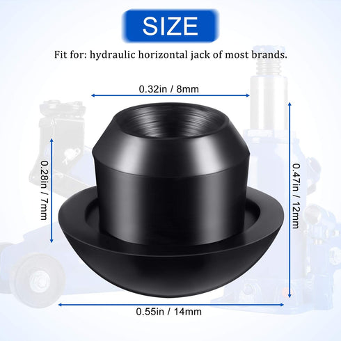 25 Pack 8mm Bottle/Floor Jack Oil Filler Plug Bung, Horizontal Jack Plugs Rubber Reservoir Oil Filler Plug, Horizontal Hydraulic Top Pressure Rod...