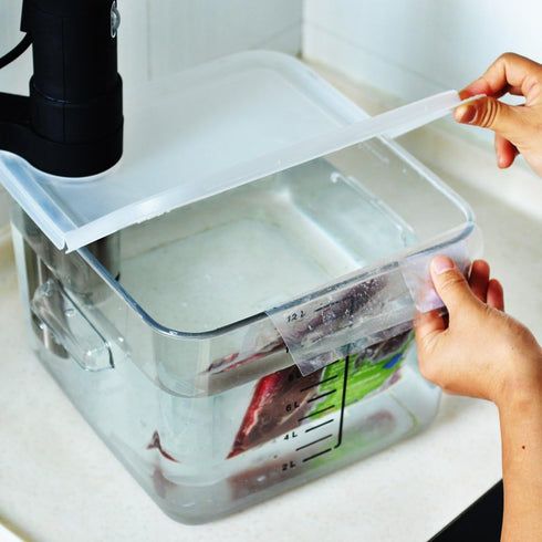 EVERIE Collapsible Hinged Lid Compatible with Anova Nano 750w, 800w, 900w, AN500-US00 1000w and Compatible with Rubbermaid Container 12,18,22 Quar...