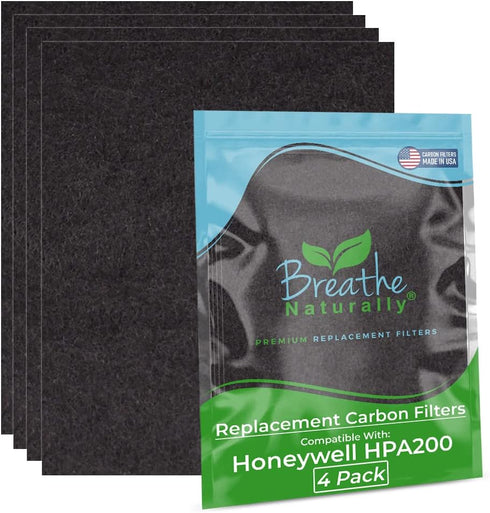 Replacement Carbon Filter 4 Pack for Honeywell HPA200 Series Air Purifiers - A200...