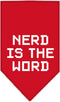 Mirage Pet Products Nerd is The Word Screen Print Bandana, Large, Red...