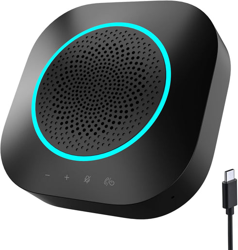 Veetop Conference Speaker and Microphone, Computer Speaker with Microphone, AI Noise Reduction, 4 Mics 360°Voice Pickup, Conference Room Microphon...