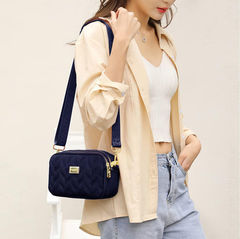 WITERY Small Crossboby Purse for Women - Waterproof Nylon Crossbody Phone Purse Shoulder Bag with Adjustable Strap...