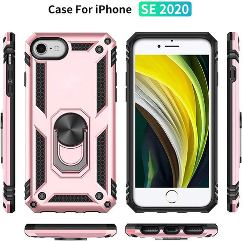 Yiakeng iPhone 8 Case, iPhone 7 Case, iPhone SE 2020/2022 Case with Screen Protector, Military Grade Protective Cases with Ring for iPhone 8/7/SE ...
