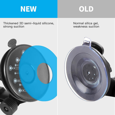 Smatree Double Suction Cup Mount, Car Mount Compatible for G*pro 12/11/10/9/8/7/Max/6/5/4/3+/3, for DJI OSMO Action Camera 4/3, Greater Suction Po...