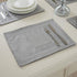 Pack of 4, 12x16 Inches Matching Rhinestones Placemats for Spring Wedding Birthday Baby Shower with Sequined Rhinestone, Grey...