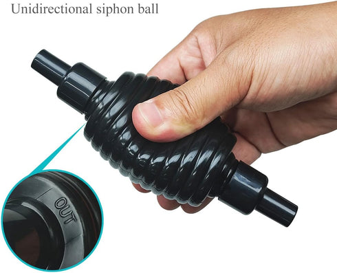 7ft Aquarium Siphon Vacuum Cleaner for Fish Tank Cleaning Gravel & Sand...