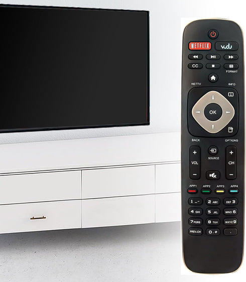 URMT39JHG003 Replaced Remote fit for Philips Smart TV 50PFL3908 46PFL3908 46PFL3608 40PFL4908 39PFL2908 39PFL4408 50PFL1908 29PFL4908 39PFL2608 39...