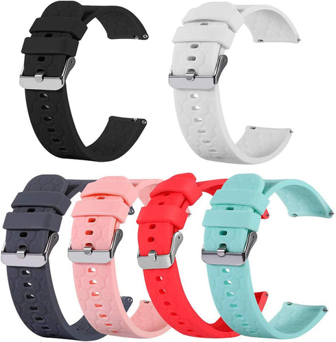 6-Pack Bands Compatible with Garmin Smart Watch Vivoactive 5 Band Stainless Steel Buckle Waterproof Soft Silicone Replacement Band for Garmin Vivo...
