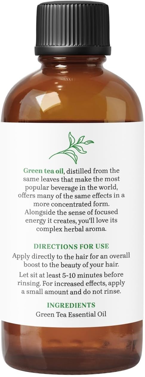 Green Tea Essential Oil - Premium Grade Essential Oil | for Aromatherapy, Soaps, Lotions, & Candles | Vegan & Cruelty Free (4 Fl Oz, Green Tea)...