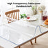 Transparent 14x24 in Small Office Desk Blotter Mat Clear Plastic Table Protector Cover Pad PVC Topper Surface Proection Mat Pad Anti Scratch Table...