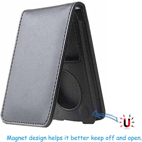 HAL V-TOP Leather Case for Apple iPod Video Classic 80G 120G 160G 60G Classic Protective with Movable Belt Clip Black...
