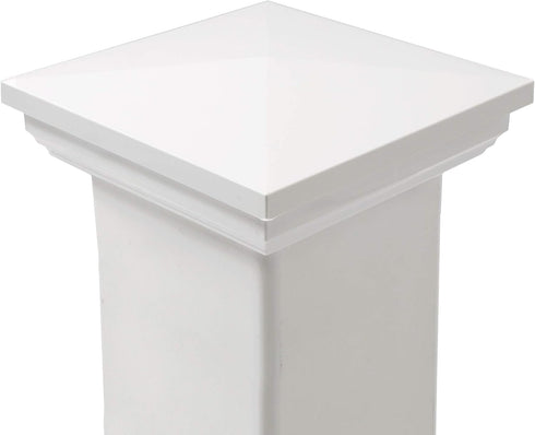 New England Vinyl PVC Plastic Fence Post Cap 4" x 4" (White)...