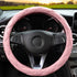 Soft Microfiber Leather Steering Wheel Cover, Universal 15 Inch for Women Girls, Fit Vehicles, Sedans, SUVs, Vans, Trucks - Light Pink...
