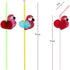 ALINK 50 Flamingo Straws, Plastic Drinking Straws for Tropical Luau Party Supplies/Hawaiian/Birthday/Pool Party Decorations...