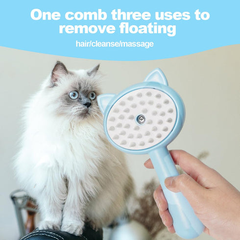 Cat Steamy Brush Dog brushes for Shedding Grooming, Lightweight Skin Friendly Pet Brush Hair Removal Comb Brushes for Long or Medium Haired Cats(B...