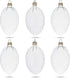 Set of 6 Clear Glass Egg Ornaments DIY Craft 4 Inches...