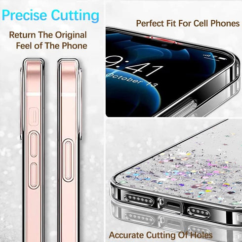 Compatible with OnePlus 11 Case Glitter Clear Green, OnePlus 11 Phone Case Silicone Transparent Soft TPU Women Girls Shockproof Protective Slim Co...