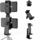 Owine Universal Dual Cell Phone Tripod Mount Adapter Premium Smartphone Clamp, Compatible with iPhone,Samsung Galaxy,Note,Lg,All Smartphones Perfe...