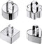 uxcell 1 Set Round Cake Ring, Stainless Steel Dessert Mousse Rings with Pusher for Biscuit, Mousse Cake, Dessert, Silver...