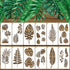 12 Pieces Tropical Fern Leaf Painting Stencils Large Reusable Palm Turtle Leaf Wall Stencil Flexible Botanical Leaves Template Set Crafts for Furn...