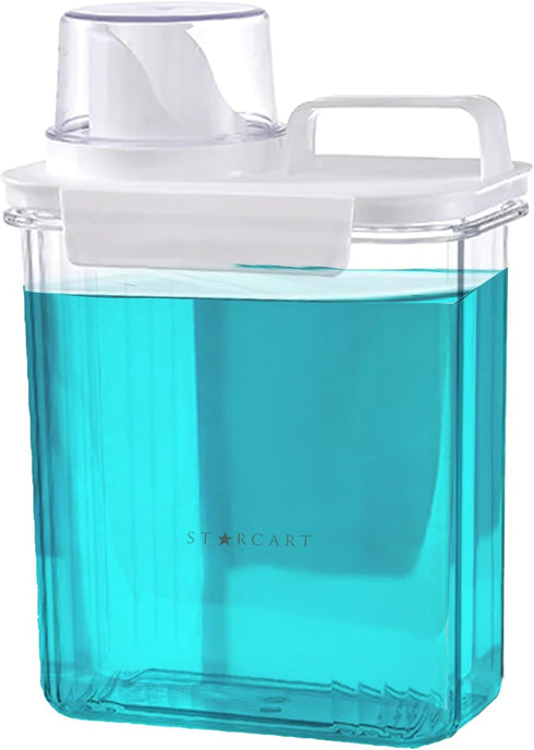 STARCART Laundry Detergent Dispenser (1pk): Mess-Free, Airtight 68oz/2000ml Transparent Dispenser for Laundry Room Organization and Storage...