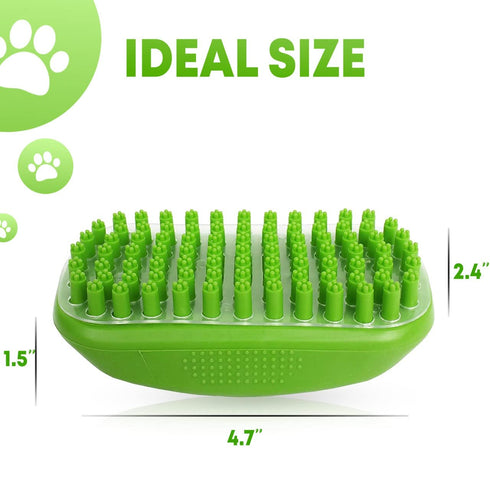 Pet Bath Massage Brush - Premium Cat and Dog Bath Brush Scrubber with Removable Cover - Soft Bristle Silicone Dog Brush for Short & Long Haired Pe...