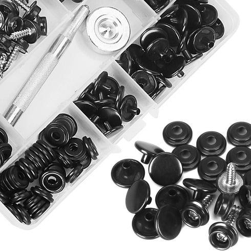 Kelife 150PCS Stainless Steel Marine Grade 3/8" Socket Canvas Snaps Kit and Upholstery Boat Cover Snap Button Fastener Tool with 2Pcs Setting Tool...