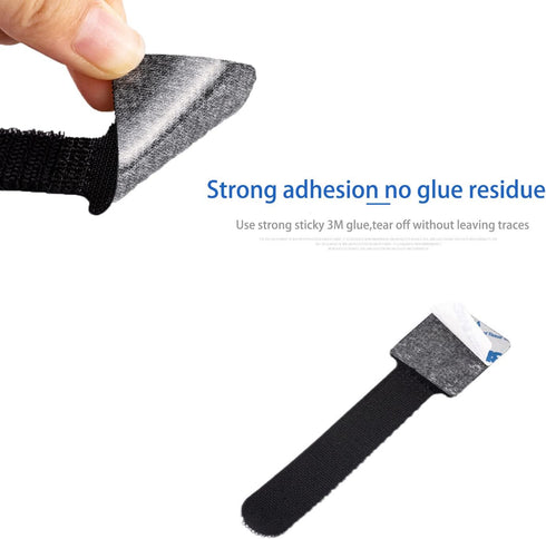 20Pcs 3M Adhesive Wire Organizer Cord Organizers Adjustable Hook and Loop Cable Clips Adjustable Cable Ties Cord Wrappers Keeper Cord Holder Strap...