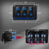 DaierTek LED Light Bar Switch Panel, 3 Gang Rocker Switch Panel, 12V Toggle Switch Panel for Truck Car RZR Jeep RV Automotive Marine Boat Blue 12 ...