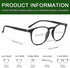 Przene 3 Pack Blue Light Blocking Glasses Women/Men,Retro Round Computer Glasses Anti Eye Strain/UV/Glare, Gaming Glasses. (Black/Crystal/Amber).....