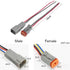 Deutsch DT 4 Pin Connector, 4 Way DT Automotive Waterproof Electrical Connector Male Female Plug Wiring Harness with 16AWG Cable Wire,for Car,Truc...