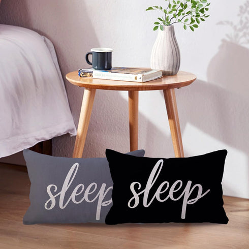 ULOVE LOVE YOURSELF Sleep Lumbar Throw Pillow Covers Farmhouse Rustic Decorative Rectangular/Waist Pillowcases 12 x 20 Inch Decor Cushion Covers H...