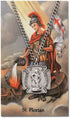 HJ Sherman St Florian Firefighters Service Necklace Badge Shaped with Holy Prayer Card...