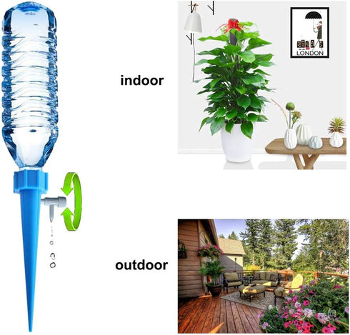 ARTEM Plant Waterer Self Watering Spikes System Automatic Vacation Drip Irrigation Watering Devices with Slow Release Control Valve Switch for Gar...