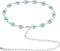Concho Chain Waist Belts for Women, Turquoise Western Metal Belt Adjustable Cowgirl Belt with Buckle for Jeans Dresses...