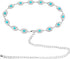 Concho Chain Waist Belts for Women, Turquoise Western Metal Belt Adjustable Cowgirl Belt with Buckle for Jeans Dresses...